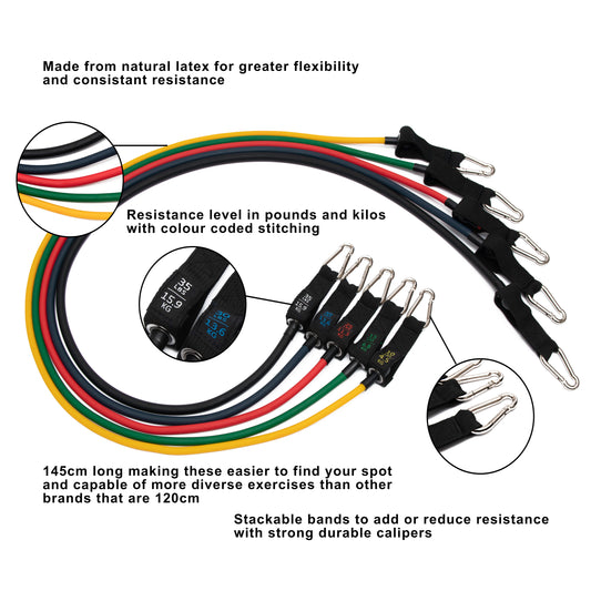 Y.B FIT Resistance Bands Access to my video to exercises stayaway